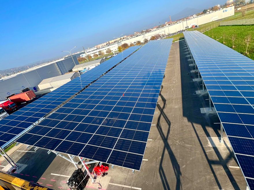Solární carport Lovosice, 860 kWp